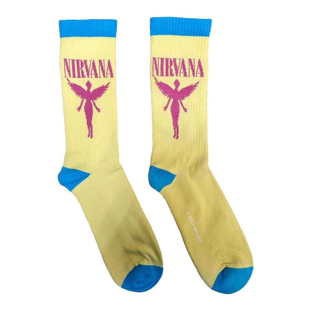 Nirvana Unisex Adult Angelic Terrycloth Ankle Socks / Yellow